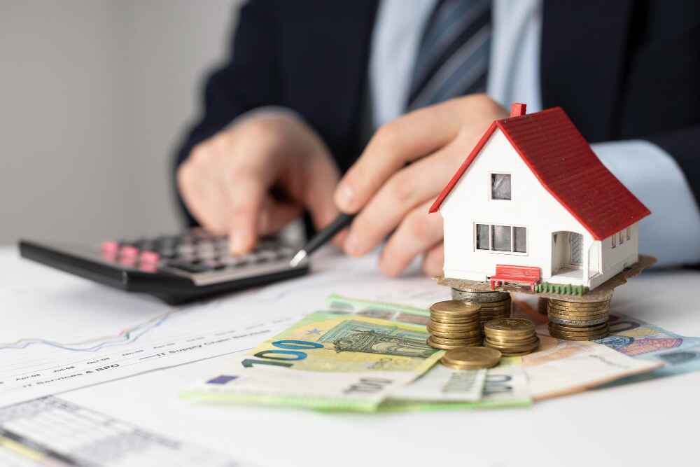 House investment elements arranged to represent how FHA loans minimize lender risk in real estate.